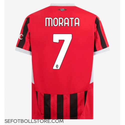 AC Milan Alvaro Morata #7 Replika Hemmatröja 2024-25 Kortärmad